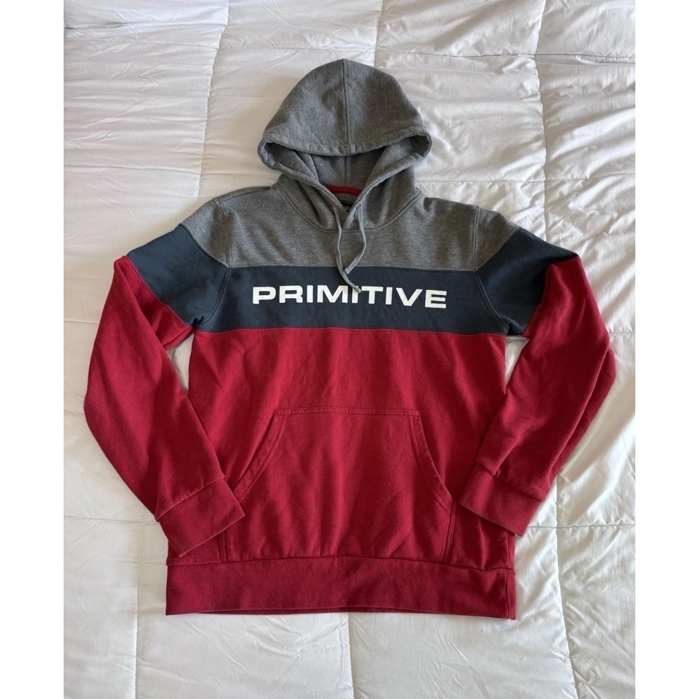 Vintage Primitive Hoodie Sweatshirt Surf Skate Spellout Logo Y2K Size Small